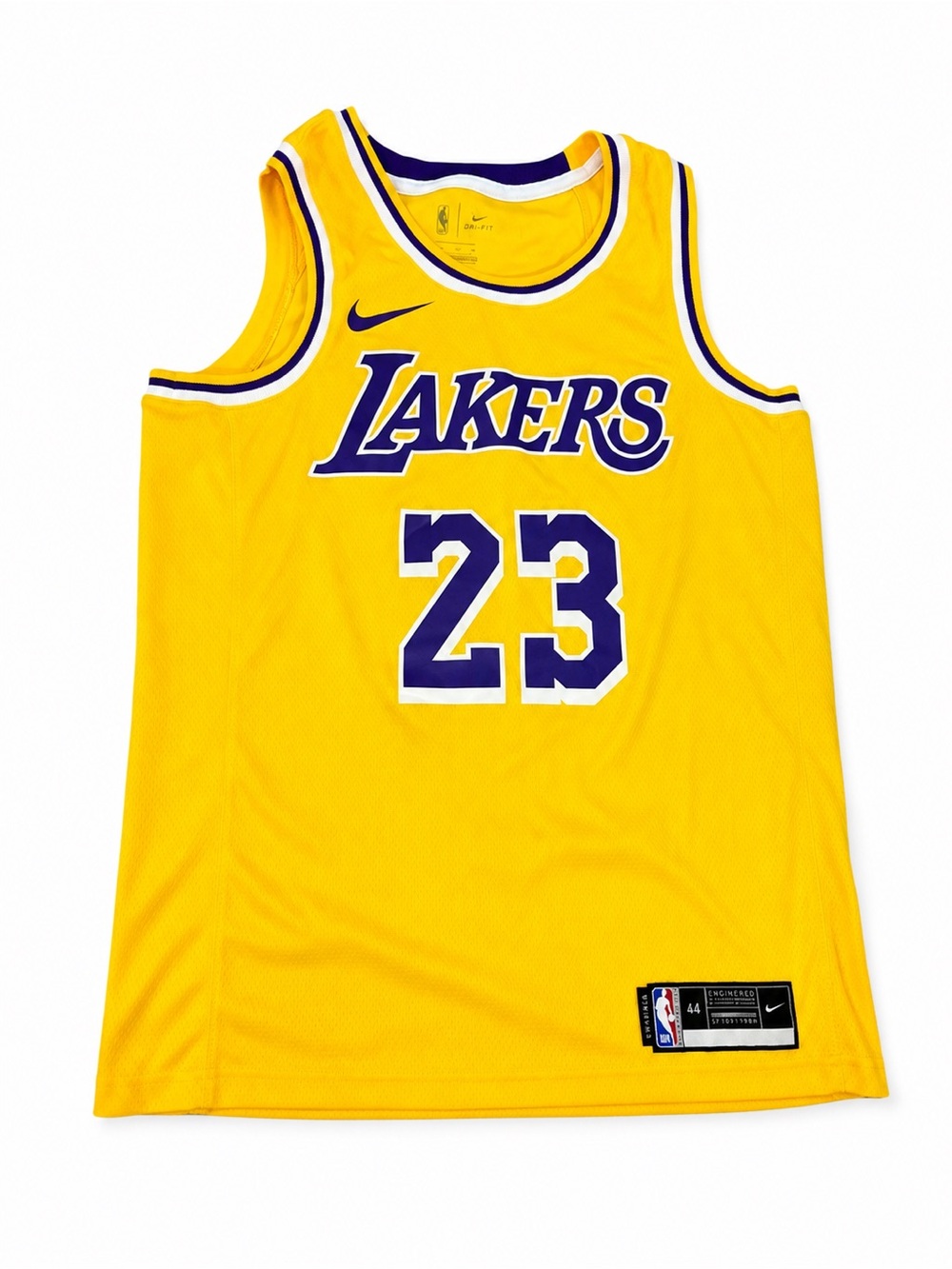Los Angeles Lakers LeBron James #23 Nike Swingman Jersey – Men’s 44 (M) – Gold